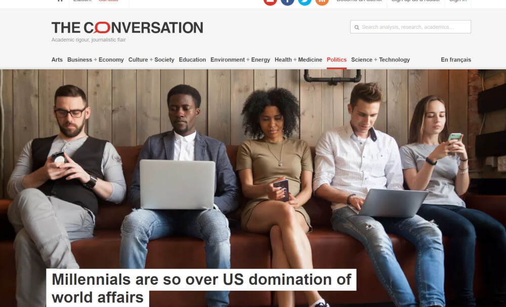 Millennials are so over US domination of world affairs